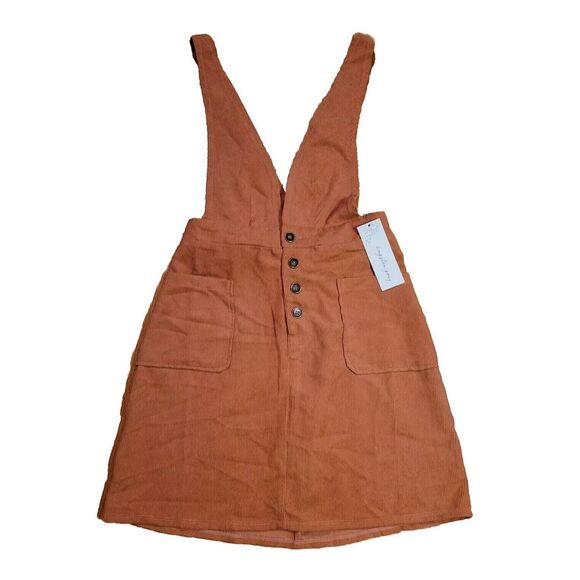 Kingston‎ Junior Stretch Corduroy Dress Orange Size L (No Shirt) Fall  Trendy - Picture 1 of 12